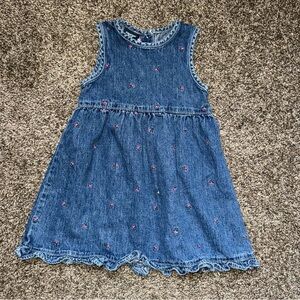 Girl OSHKOSH BLUE sleeveless denim jean dress Size 2T